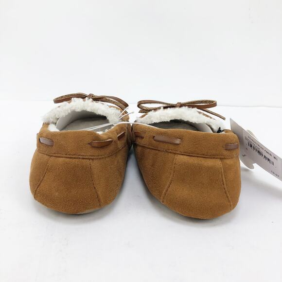 Nordstrom Rack Mens Bonfire Moccasin Slipper Small 7-8 Tan Chestnut NWT - Picture 6 of 9